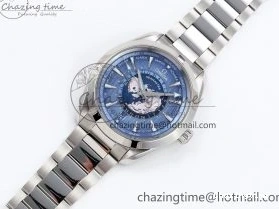 0109 Aqua Terra GMT Worldtimer 43mm VSF 1:1 Best Edition Summer Blue Dial on SS Bracelet A8938 Super Clone FashionForward 7720